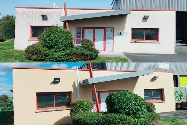 Bureaux professionnels AFI avant / après nettoyage de façade